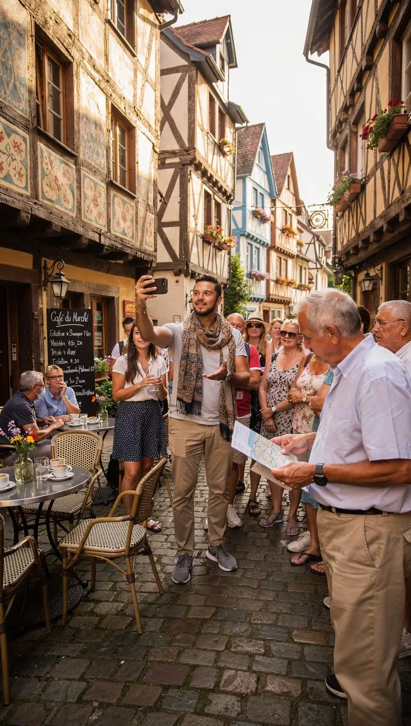 Panoramablick auf eine deutsche Stadt mit einem Dom und alten Stadtmauern im Hintergrund